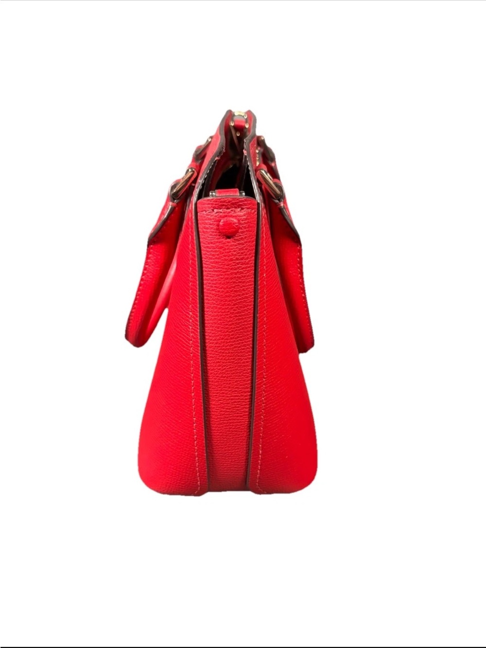 NWOT Kate Spade Red Leather Satchel with Crossbody Strap - Picture 7 of 16